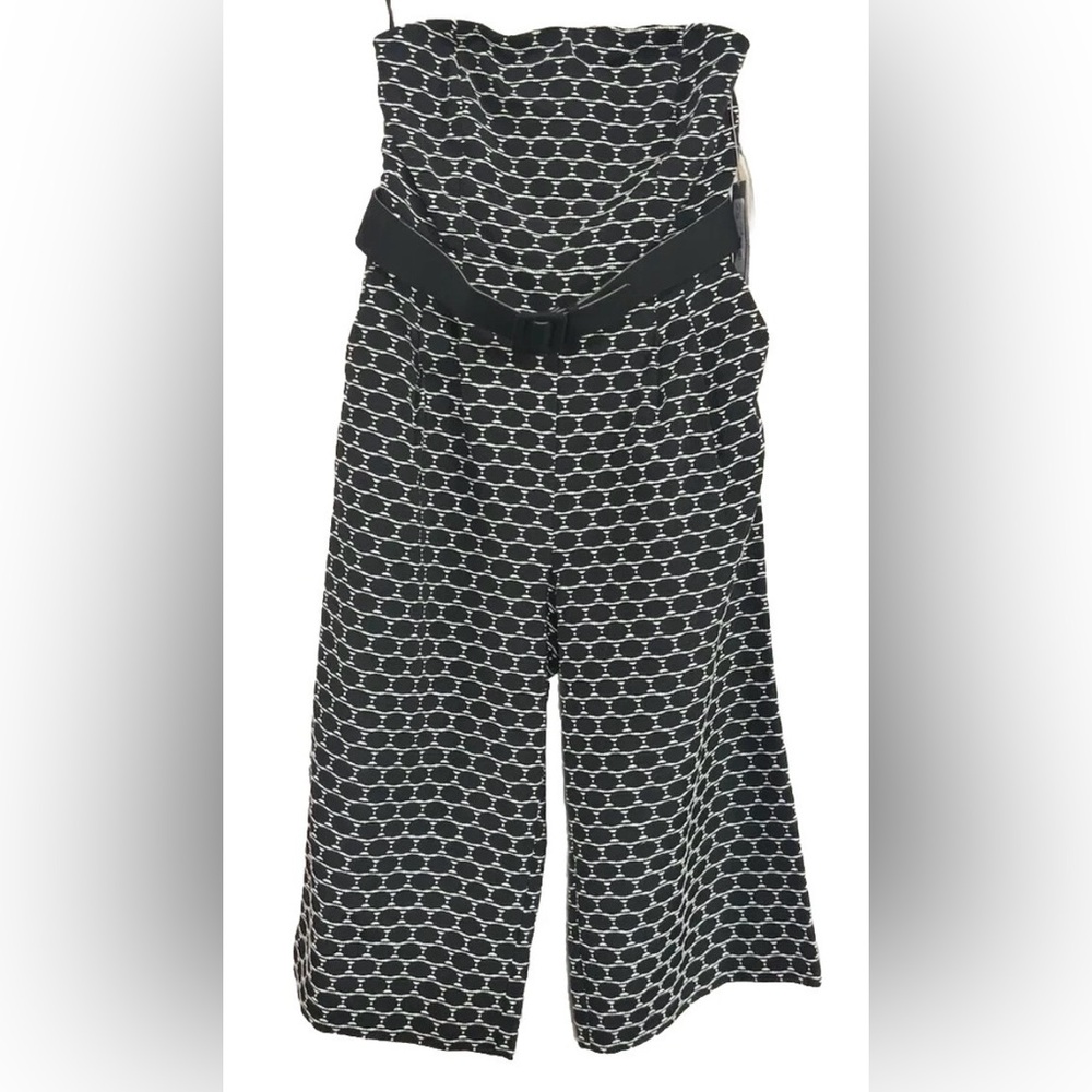 Eva Mendes Black and White Jumpsuit Patterned Women's Pants Size 12 - Picture 2 of 9